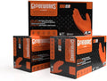 GLOVEWORKS 8 Mil Orange Nitrile Disposable Gloves Heavy Duty Industrial RDT for Mechanic and Automotive Shops Latex Free