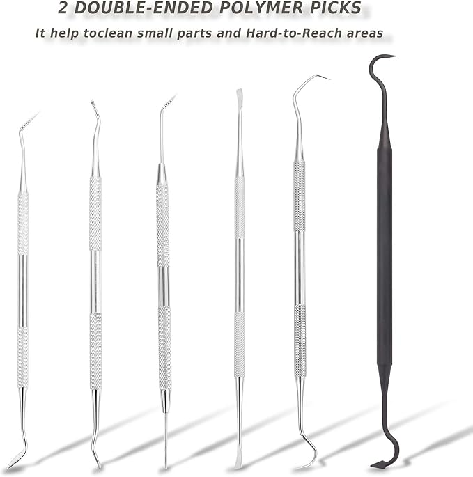 Gun Cleaning Brushes Picks Kit Set Brass Copper Steel Nylon Stainless Steel Ploymer Pick Set Bristle Brushes