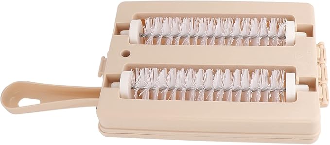 Handheld Carpet Sweeper, Double Roller Short Handle Dust Cleansing Brush Manual Sweeping Brush for Bed Clothes Desktop Carpet Sofa