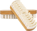 2Pcs Suede Shoe Brush and Eraser, Rubber Shoe Brush, Suede Brushes for Cleaning Dust of Shoes, Bags, Jacket, Purse, Sofa with Wooden Handle