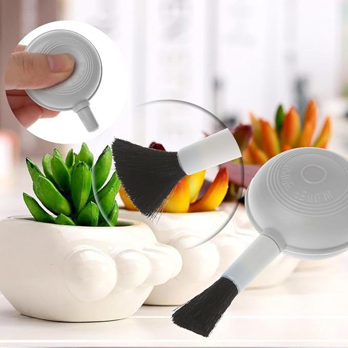 2 in 1 Portable Air Blower Brush Succulent Cleaning Air Beads Dust Cleaner for Camera Lens Cleaning Tool Easy to Use Camera Lens Cleaning Kit