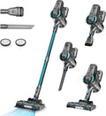 DEVOAC Cordless Vacuum Cleaner, Ultra-Lightweight Stick Vacuum, 2200mAh Battery Up to 40mins Runtime, 6 in 1 Powerful Handheld Vacuum for Home Hard Floor Carpet Pet Hair (Green)