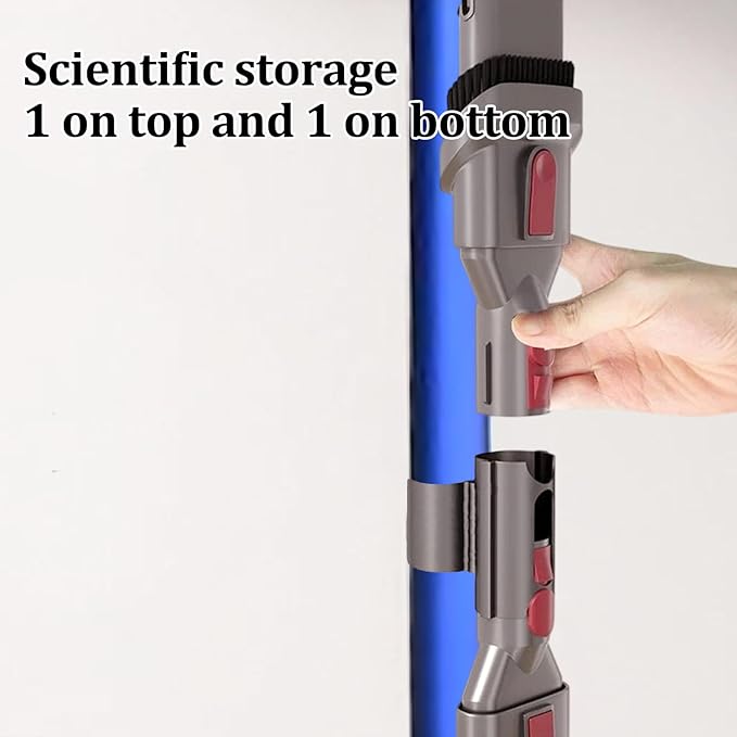 PCOMBEU For Dyson Accessory Holder,Cordless Vacuum Attachments Parts Holder with Dyson V8 V11 V7 V10 V15 V6 G5,Compatible with Vacuum Extension Poles Securely Holds Two Accessories & Rotates 360°