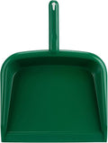 SPARTA Large Handheld Dustpan with Hanging Hole, Heavy-Duty Plastic Dustpan with Wide Lip for Countertops and Surfaces, Plastic, 10 Inches, Green