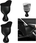 Ziciner 2 PCS Car Detailing Brush, Curved Soft Bristles Auto Removal Dust Collectors, Universal Vehicle Dashboard, Air Conditioner Vents etc Interior Cleaning Tool Accessories (Black)