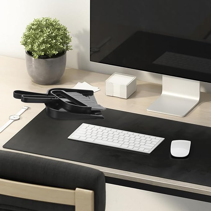 Keyboard Cleaning Brush and Mini Dustpan Set Compact 2-Piece Desktop Cleaning Tool for Laptops Keyboards Drawers and Small Spaces Black 8.46 X 6.29 Inches