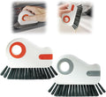 2 in 1 Groove Cleaning Brush, Upgrade Window Track Cleaning Tools, Multifunction Hard Bristle Crevice Cleaning Brush with Hidden Scraper for Sliding Door Track, Window Sill, Window Seal (Mix 2PCS)