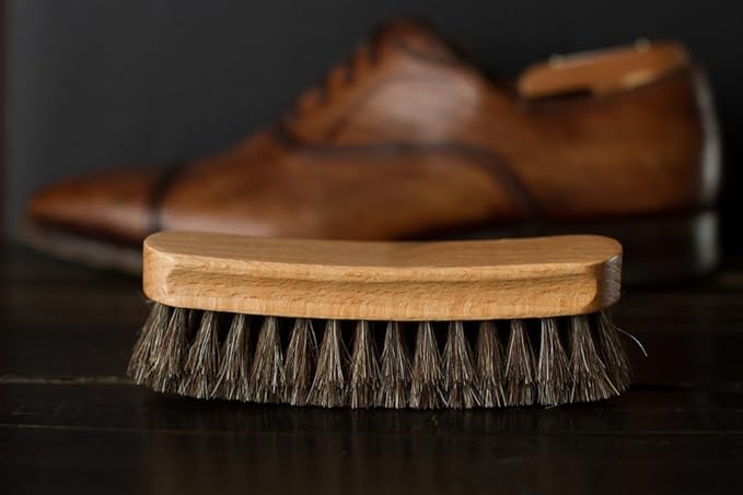 3.5" Travel Sized Shoe Shine Brush with Wood Handle (1 Pack, [3.5" Travel] Shoe Shine Brush)