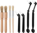 8pcs Coffee Cleaning Brush Set, Espresso Machine & Grinder Cleaning Brushes Long Handle Brush Cleaner and Scoop Tool for Clean Coffee Maker Grinder Brew Head and Barista Accessories
