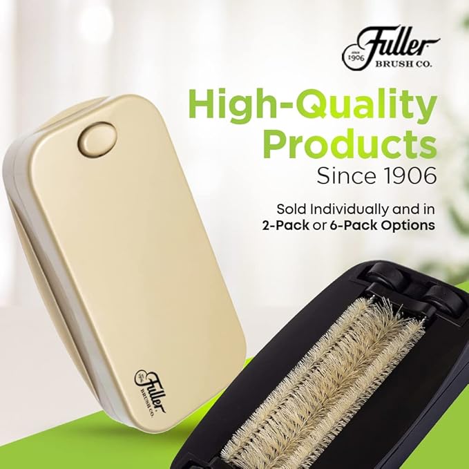 Fuller Brush Premium Table Tidy – Handheld Crumb Sweeper for Tabletops – Compact Crumb Remover with Bristle Rows – Easy to Use, Durable & Portable Cleaning Tool, Silver (Pack of 2)