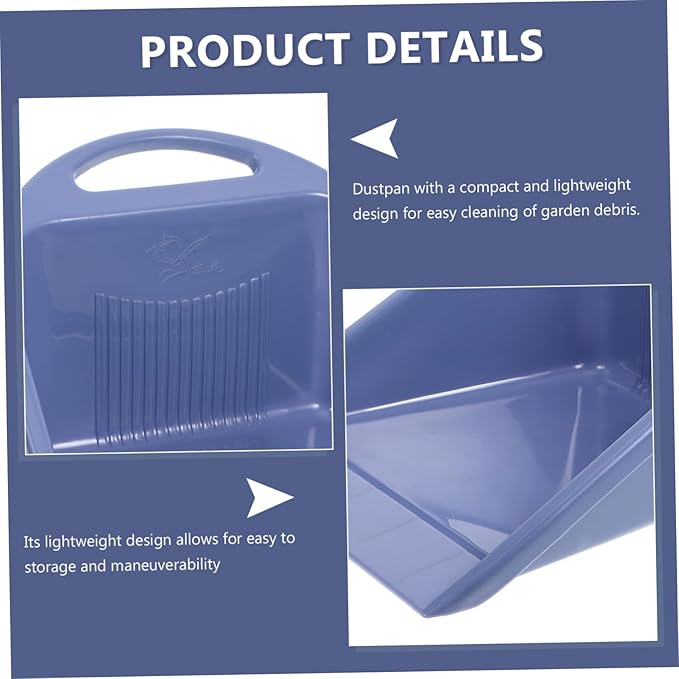 Portable Handheld Dust Pan for Home Cleaning Small Plastic Debris Collection Scoop Handle for Daily Use and Outdoor Cleanup