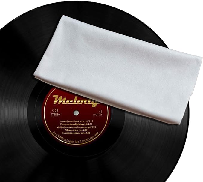 Record Cleaning Cloth, 15''x15'' Big Size 5 Pack Anti-Static Microfiber Lint Free Cleaner for LP Vinyl Record, Glasses,TV Screen, Laptop