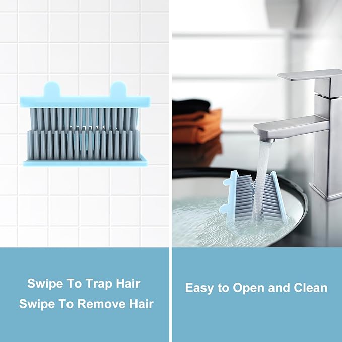 Hair Catcher, Reusable Shower Wall Hair Collector Hair Trap for Drain Protector, Silicone Hair Catcher for Bathroom Bathtub