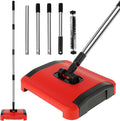 MINCHENGM Carpet Floor Sweeper with Horsehair Manual Carpet Sweeper Cleaner Non-Electric Carpet Broom Sweeper Efficient Hand Push Carpet Sweeper Rug Roller Brush Push for Cleaning Pet Hair Loose Debri