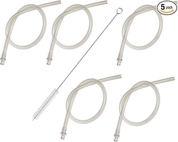 Milk Tube Hose set for Jura ENA E8,GIGA 6 10 W10,IMPRESSA J6 J8 J8twin Z5 Z6 Z7 Z8 Z9 Z10, S8 S80 WE8 fully automatic coffee machines(5 milk hoses 14.2in, 5 HP3 milk Hose Connectors, cleaning brush)