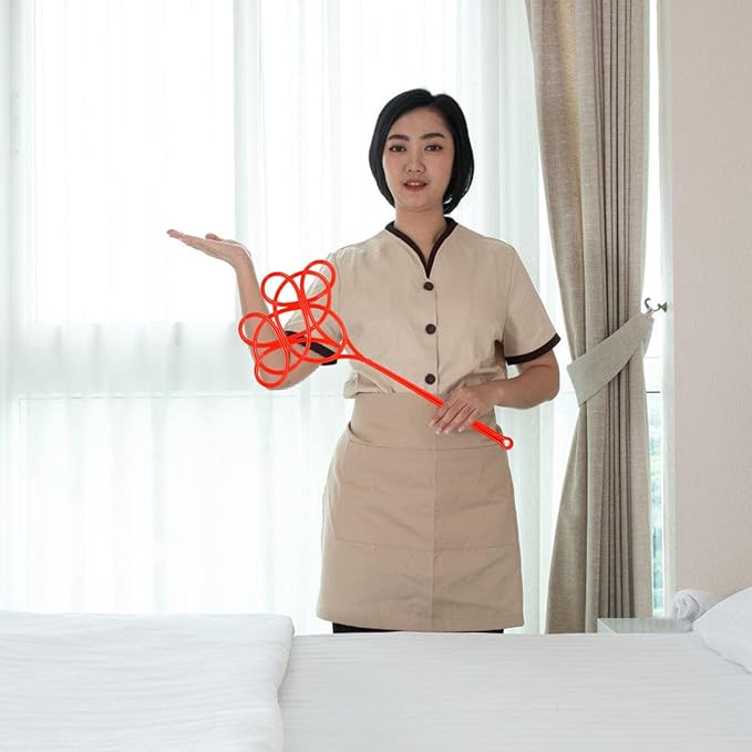 Vacuum Duster Large Plastic Dust with Long Handle Manual Carpet and Rug Beater Paddle for Home Use Quilt and Jacket Fluffer Tool 22.6 Inch Length