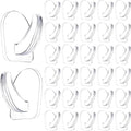 36 Pieces Clear Adhesive Wall Hooks for Hanging, Transparent Sticky Hooks Small Seamless Command Hooks for Kitchen Bathroom Bedroom Office