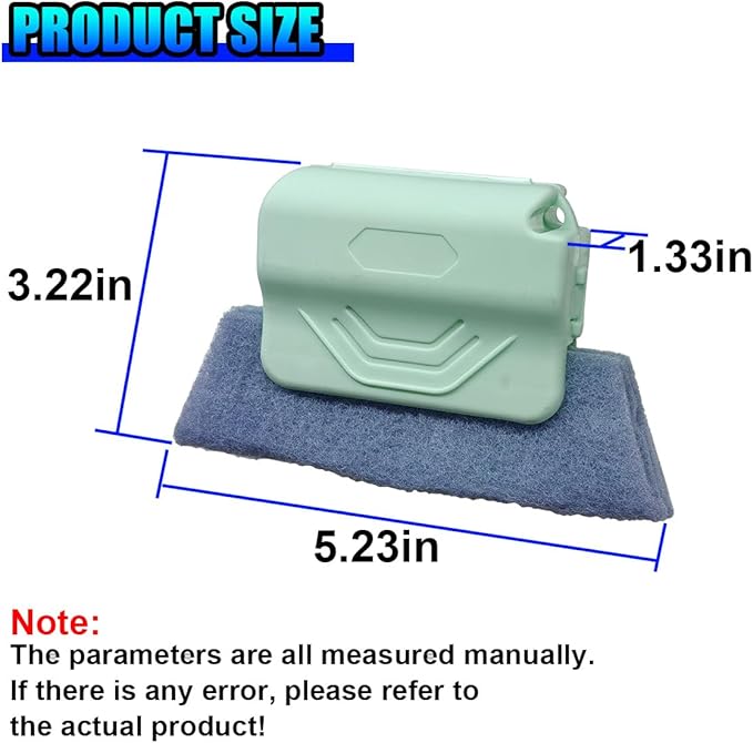 2PCS Magic Window Track Cleaner, Window Groove Cleaning Brush Tools Set, Hand-held Window Track Cleaner, Vehicle Clean Accessory for Sliding Door, Sill, Tile Lines, Shutter, Car Vents (GN&PK)