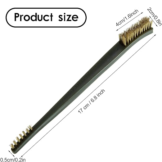 Patelai 9 Pcs Mini Wire Brush Set – Stainless Steel, Brass & Nylon – Rust Removal, Welding Slag, Automotive Parts Cleaning, Detail Scrub Brushes