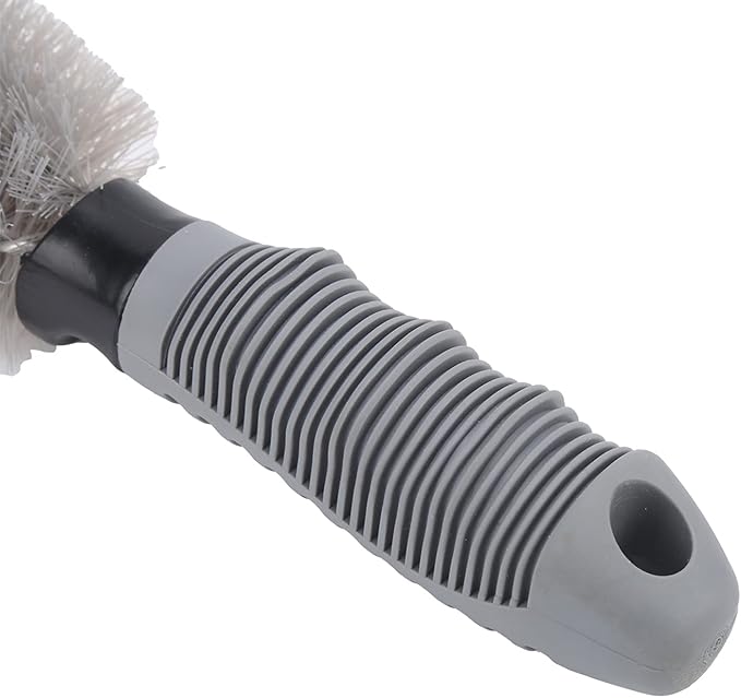 10.2in Wheel Hub Brush Ergonomic Handle Cleaning Tool Car Wheel Cleaning Brush Tire Rim Scrub Brush Cleaner Tire for Nozzle Engine Compartment