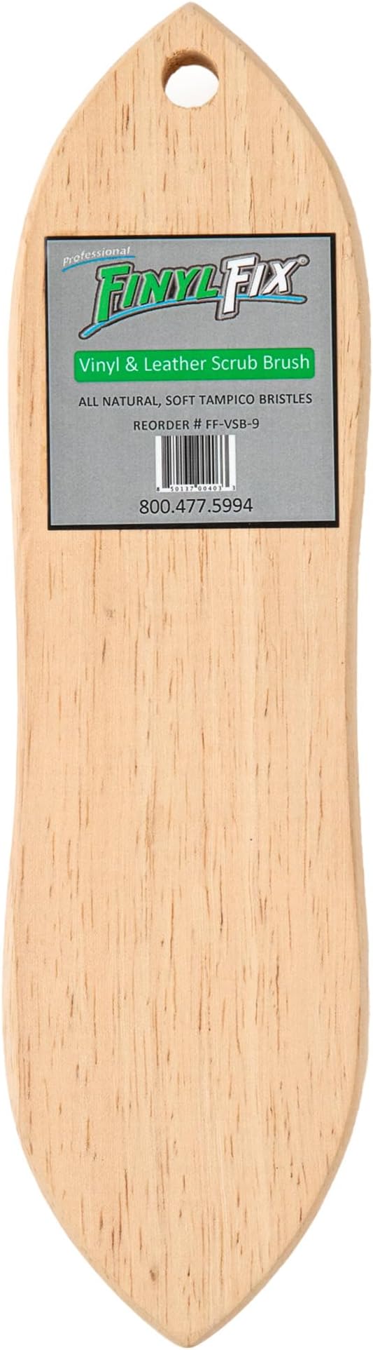Vinyl & Leather Scrub Brush - Natural, Non-abrasive Tampico Bristles: Upholstery Cleaning, Boats, Canvas, Car Detailing, Couch Cleaner, Leather Car Seat Cleaner, Pet, Pig, Horse & Shoe Brush