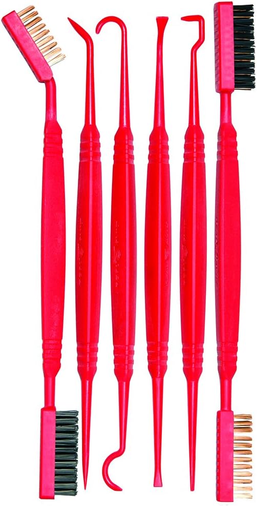 Real Avid 12-Piece Detailing Brush & Pick Set – Soft & Stiff Bristle Cleaning Brushes, Precision Picks & Hook Tools for Deep Cleaning, Maintenance & Detailing of Pistols, Rifles, and Outdoor Gear