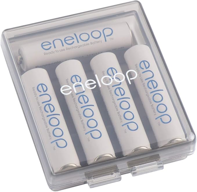 Eneloop Panasonic BQ-CASEK2SA pro Battery Storage Cases with 4AA or 5AAA Battery Capacity, Obsidian Gray (Pack of 2)