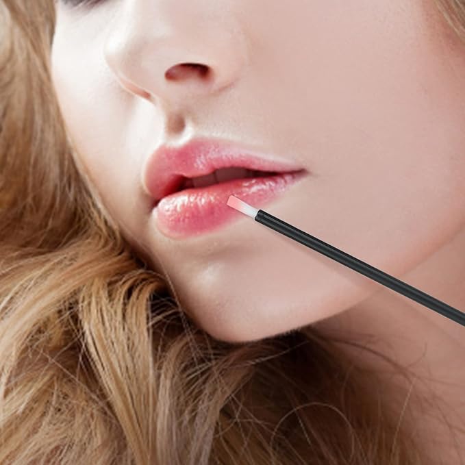 G2PLUS 100Pcs Lip Brush, Black Lip Gloss Wands, Nylon Lipstick Gloss Applicator, Disposable Nail Brushes for Makeup, PYO Cookie Paint, Nail Art, Painting, Detail Brush