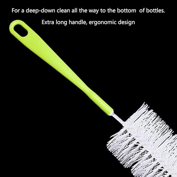 TISSA Long Bottle Cleaning Brush 18" Extra Long x 2.17" Extra Wide Brush for Washing Beer Wine Brewing Bottles Decanter, Water Bottle Brush Washer(1 Piece)