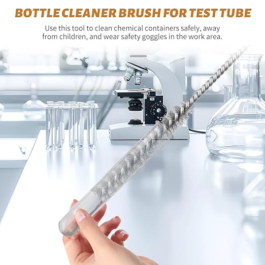 12-Pieces Brass Wire Brush Stainless Steel Wire Brush Set 12" Long Pipe Cleaners Parts Cleaning Brush Metal Brush for Cleaning Tubes, Cylinders, Bottle, Auto Parts (6mm/8mm/10mm/15mm/18mm/20mm)