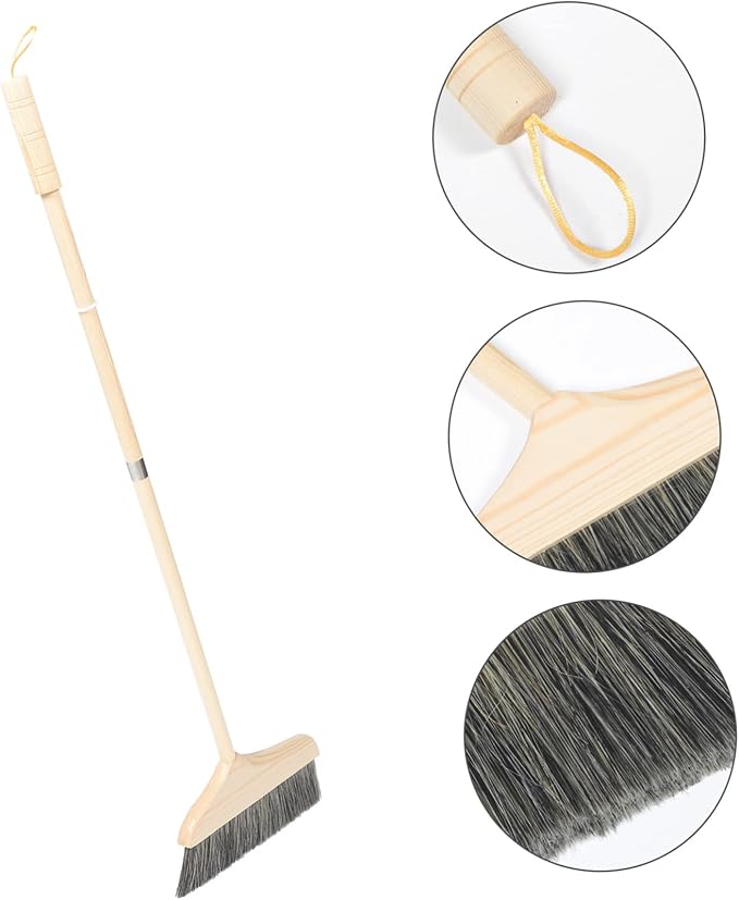 Soft Bristle Broom Long Handle Detachable Floor Cleaning Broom for Home and Kitchen Anti-Static Dust Sweeping Brush for Indoor and Outdoor Use