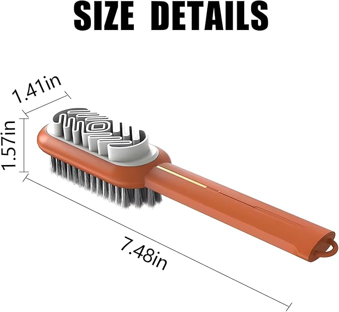 2 in 1 Suede Brush ，Suede Shoe Brush and Eraser，Rubber Polish Eraser with Soft Plastic Bristles for Suede/Nubuck Shoe、Bag、Jacket、Boots Cleaning