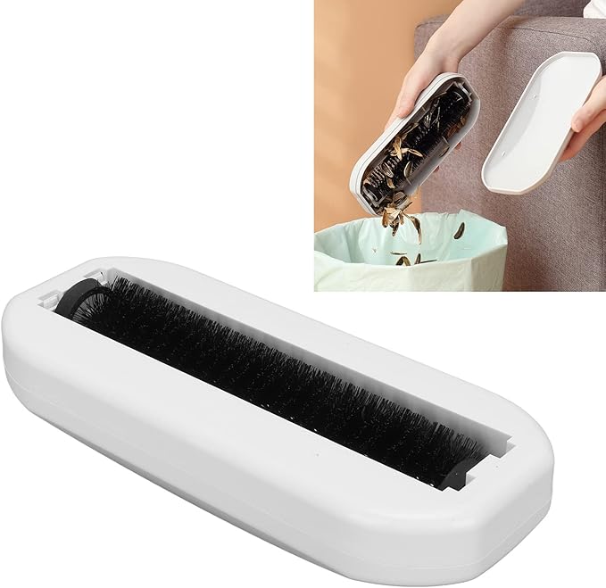 Handheld Carpet Sweeper, Manual Push Debris Collector Crumb Sweeper for Table Bed Sheet Clothes Sofa