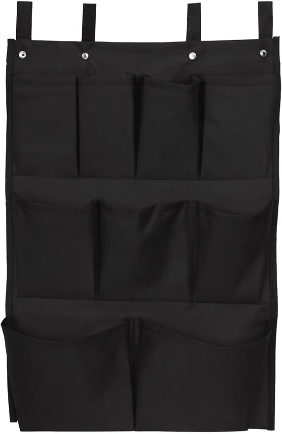 American Supply 9 Pockets Amenity Organizer Housekeeping Cart Bag Black