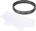 MECCANIXITY 43mm Circular Polarizer Filter, Double Sided Multi-Layer Coatings Polarizing Filter with Cleaning Cloth for Camera Lens