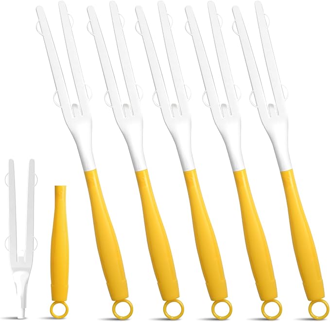 5 Pack Replacement Duster Handles – Compatible with Swiffer Duster Refills, Extendable & Detachable Mop Handles for Tight Spaces (Yellow)