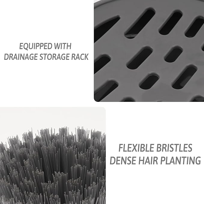 Kitchen Brush with Holder and Soap Dispensing Palm Brush Storage Set for Kitchen Cleaning Dishes Pots Pans Sink Cleaning Dish Scrubber