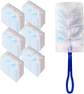 60 Pcs Blue Duster Refills Static Dust Removal Brush Disposable Replacement Head with 1 Handle for Electronics, Furniture, Blinds, Ceiling Fans
