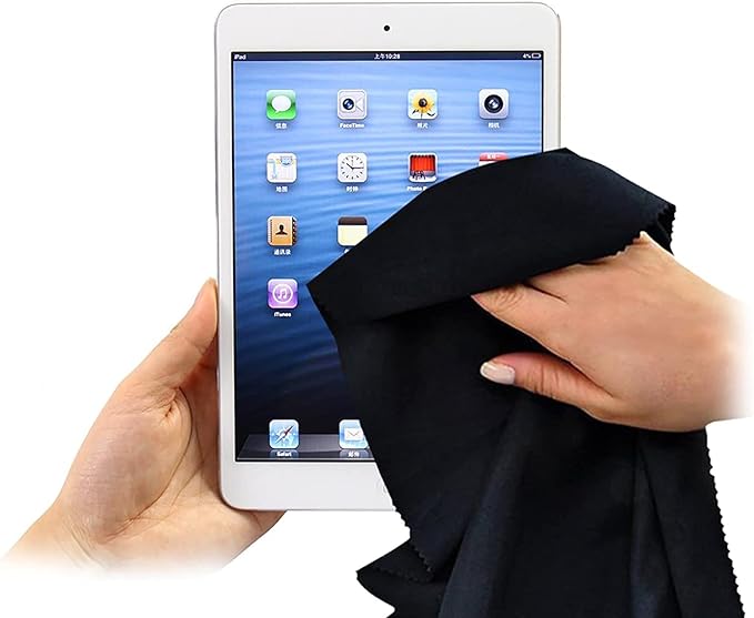 Extra Large Microfiber Cleaning Cloths(12"x 12") for Glasses or Eyeglass, Phone,Computer Screen,Camera Lens,Eye Glasses Lens Cleaner,Eyeglass Cleaner Cloths Wipes for Delicate Surface(6 Pcs)