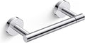 FORIOUS Toilet Paper Holder Wall Mount, Stainless Steel Rustproof Double Post Pivoting Tissue Roll Holder for Bathroom, Commercial Toilet Paper Dispenser, Chrome