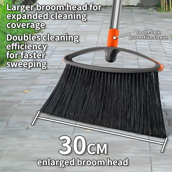Professional-Grade Heavy-Duty Broom, a Versatile Cleaning Tool for Yards, garages, Shopping malls, Kitchens, Offices, and pet Hair cleanup.