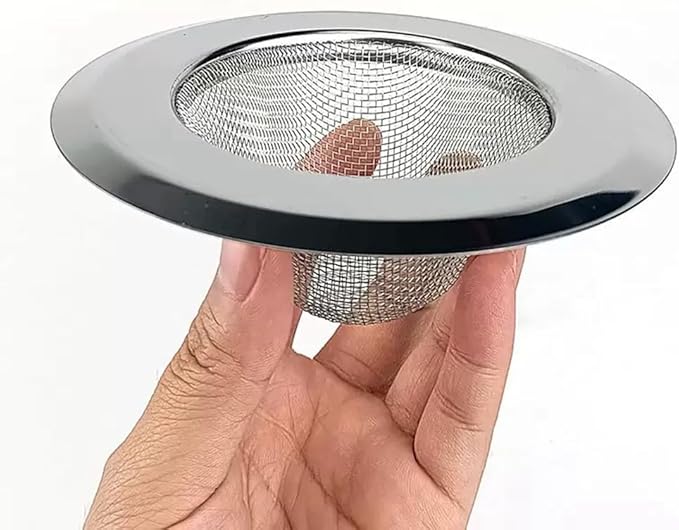 4Pcs Kitchen Sink Strainer, Stainless Steel Mesh Drain Filter, 4.52 Inch Wide Rim, Food Debris Collection (4, 4.52 Inch)
