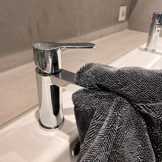 Shiny Microfiber Wipes Bath Shower Cleaning Cloths, 1300gsm Super Absorbent Microfiber Bath Towels, for Bathroom, Car and Home Toilet (1Pcs-Double Pile(23.62 * 15.75in))