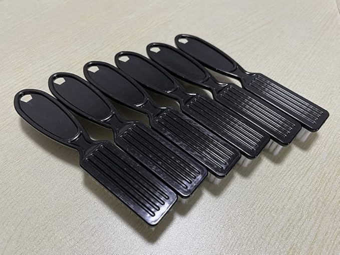 Handle Grip Nail Cleaning Brush, Hand Fingernail Cleaner Brush Manicure Tools Scrub Cleaning Brushes for Toes and Nails (8Pcs, Black)