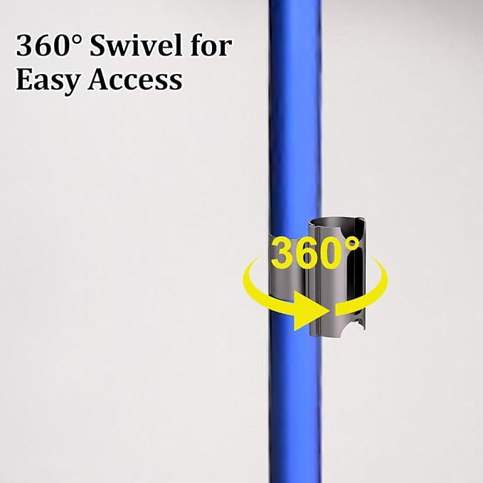 PCOMBEU For Dyson Accessory Holder,Cordless Vacuum Attachments Parts Holder with Dyson V8 V11 V7 V10 V15 V6 G5,Compatible with Vacuum Extension Poles Securely Holds Two Accessories & Rotates 360°