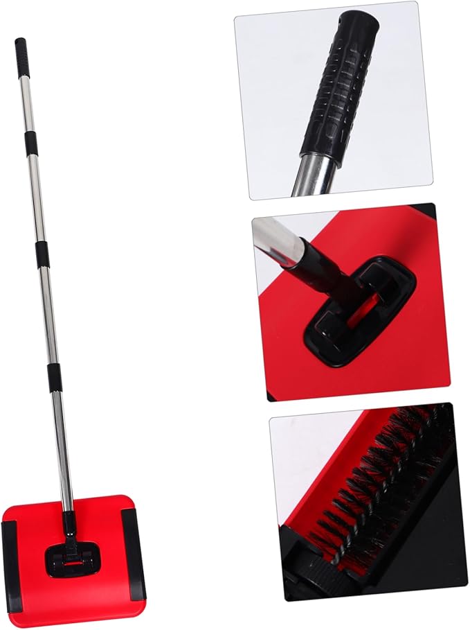 Cabilock Hand Held Vacuum Push Sweeper for Carpets Carpet Floor Sweeper Portable Manual Vacuum Cleaning Machine