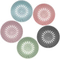 Hair Catcher and Drain Protector for Sink, Bath Tub, Shower, Laundry & Kitchen Thermo Plastic for Longer Life 5 Pack Easy to Use Great Colors