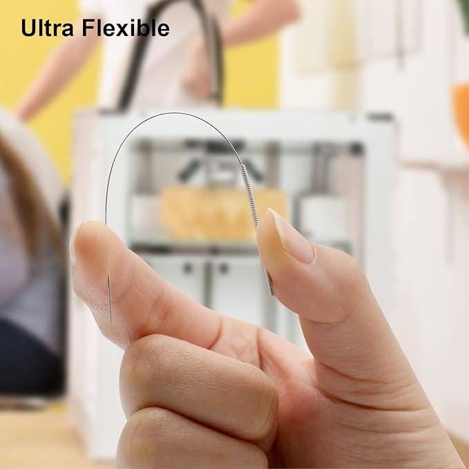 3D Printer Nozzle Cleaning Kit with Brush - 10 Pieces 0.4 mm Cleaning Needles, 2 Types Sophisticated Tweezers and 2 Pieces Cooper and Stainless Wire Cleaning Brushes