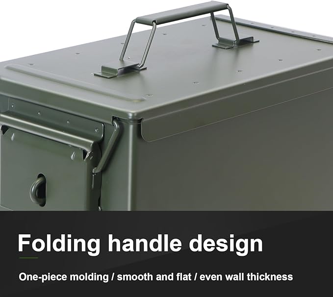 Ammo Can&Ammo Box, Fireproof & Waterproof Metal Storage Box - Perfect for Ammo, Lithium Batteries & RC Car Batteries