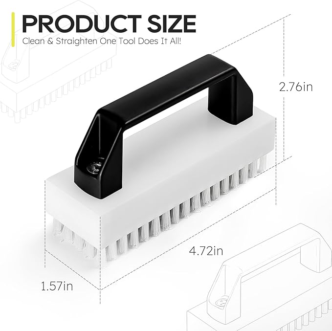2-in-1 AC Fin Comb Straightener & AC Coil Cleaner Brush, Stiff Bristle Brush, Straighten & Clean Air Conditioner Fins, HVAC Maintenance Clean Tool for Condenser, Evaporator, Radiator